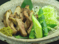 薩摩地鶏のモモ塩焼き