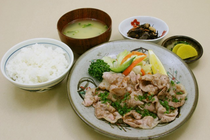 豚肉の網焼き定食