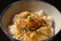 湯葉とウニのあんかけ御飯