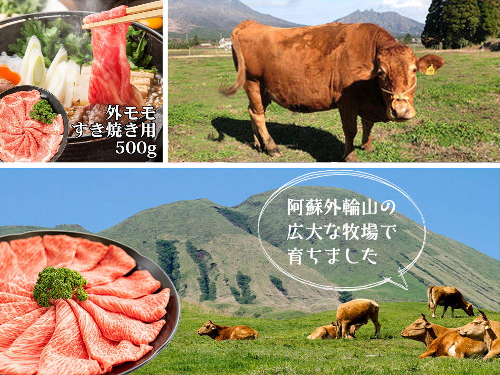 【地域応援】熊本和牛「あか牛」モモ・カタすき焼き用1.5kg（15000円相当）（1名様）